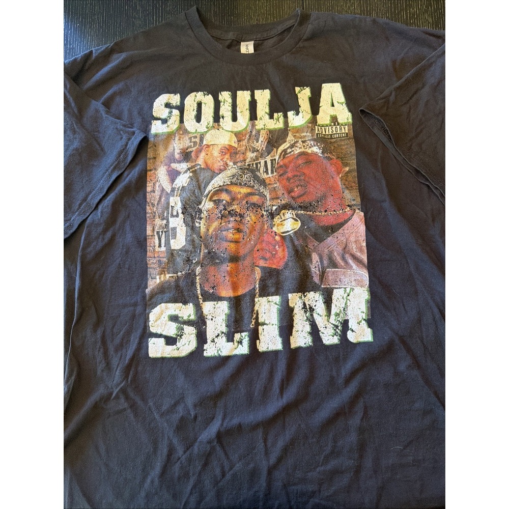 Soulja Slim Rap Tee Mens 2XL Black Graphic Hip Hop T-Shirt Gildan GC1843